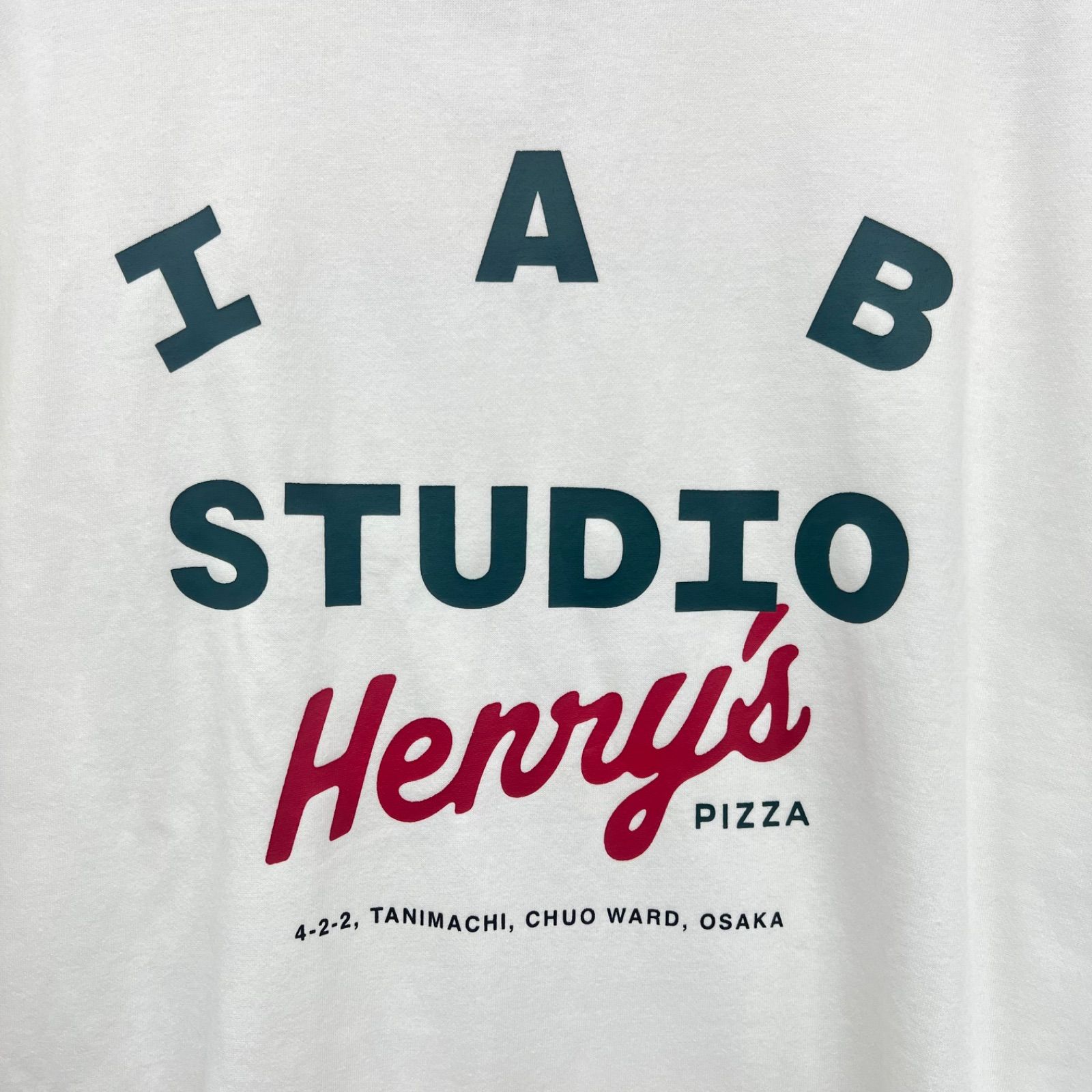 IAB Studio Henry's Pizza L/S Tee XLサイズ ホワイト ヘンリーズピザ Verdy 長袖Tシャツ 新品未使用