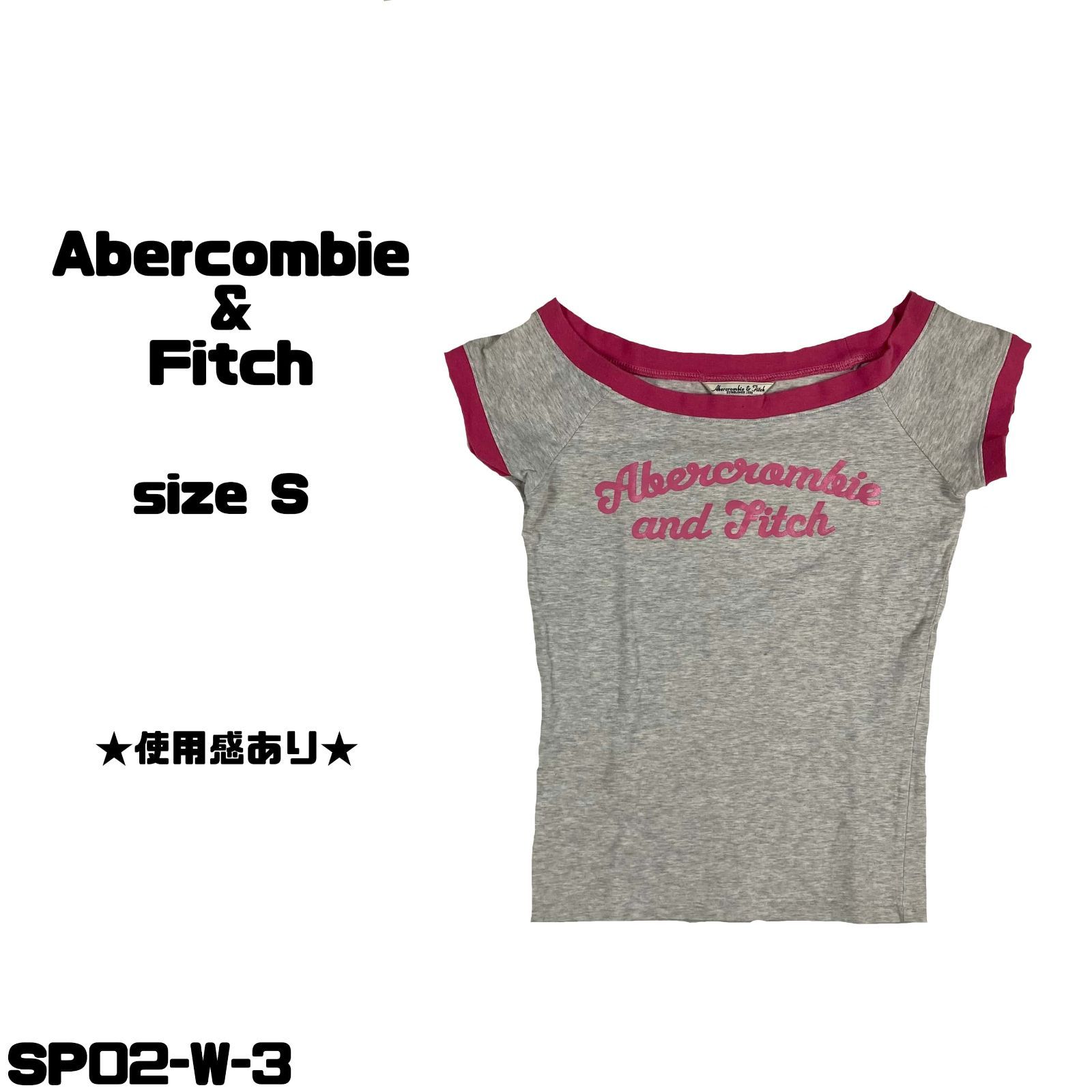 ★使用感あり★AberCrombie＆Fitchタンクトップ　コットン95％　スパンデックス5％グレー送料無料 古着