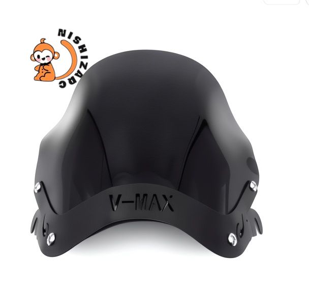 送料無料 バイク用ウインドスクリーン 風防 ウインドシールド ブラケット セット バイク スクリーン For V-MAX VMAX 1200 1985-2007