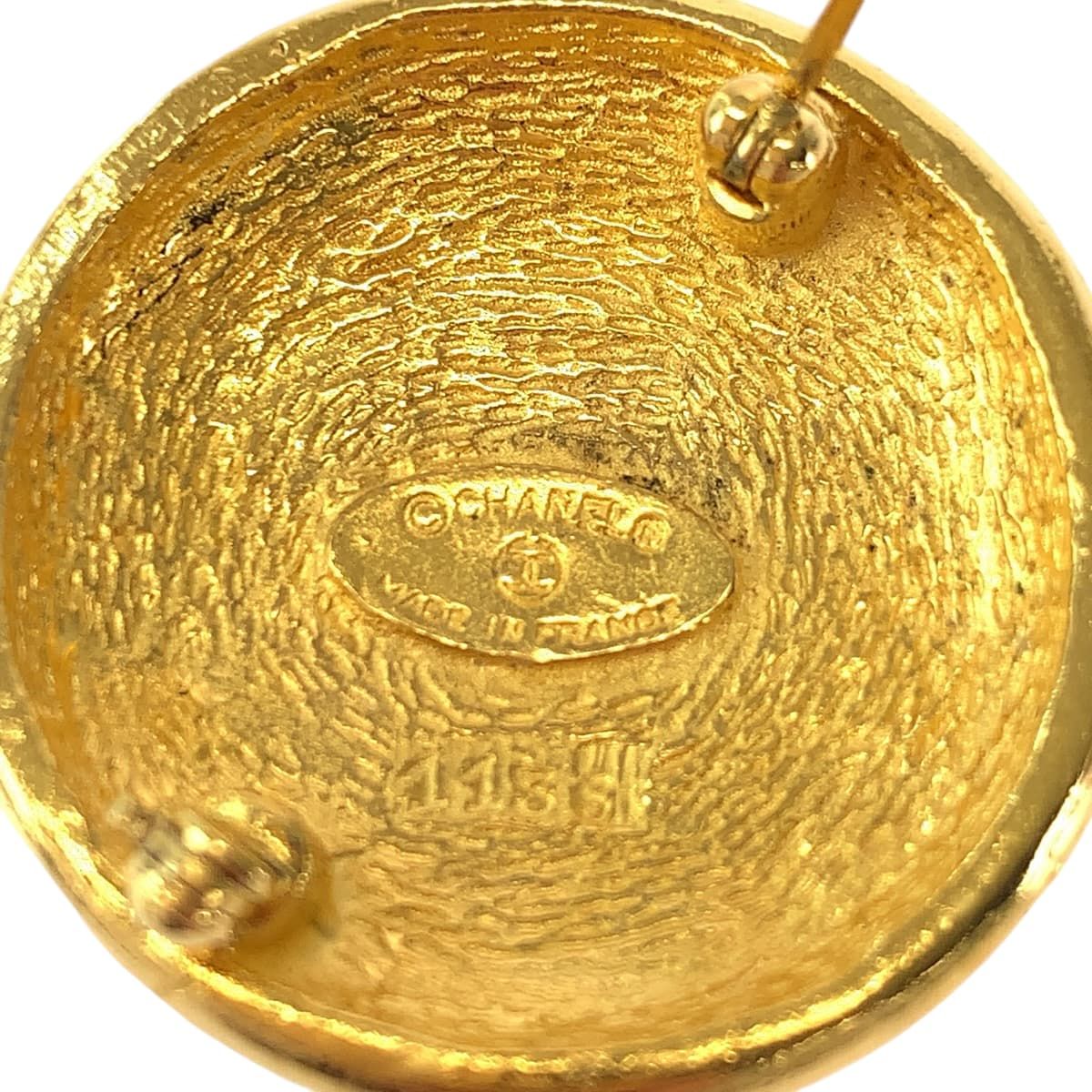美品 CHANEL シャネル ココマーク ゴールド メッキ ブローチ  