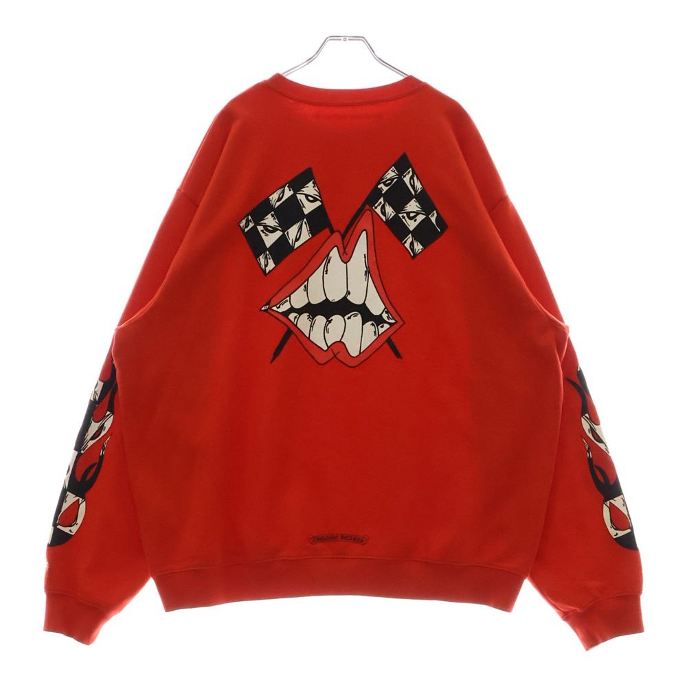 CHROME HEARTS クロムハーツ 19SS ×MATTYBOY PPO Ketchup SWTSHRT マッティボーイ ケチャップ プリント クルーネックスウェットトレーナー レッド