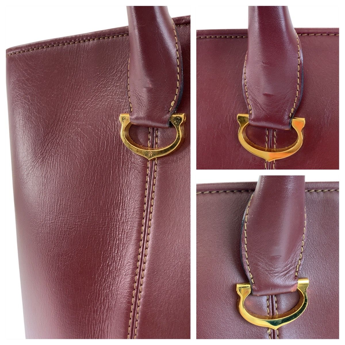 美品 CARTIER カルティエ マストライン ボルドー ゴールド金具 レザー