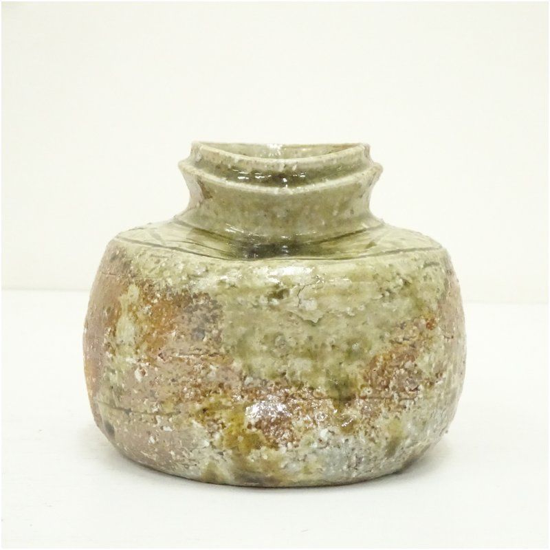 信楽焼 瑞峰造 蹲花入（共箱） 花入れ 茶道 茶道具 花瓶 花器