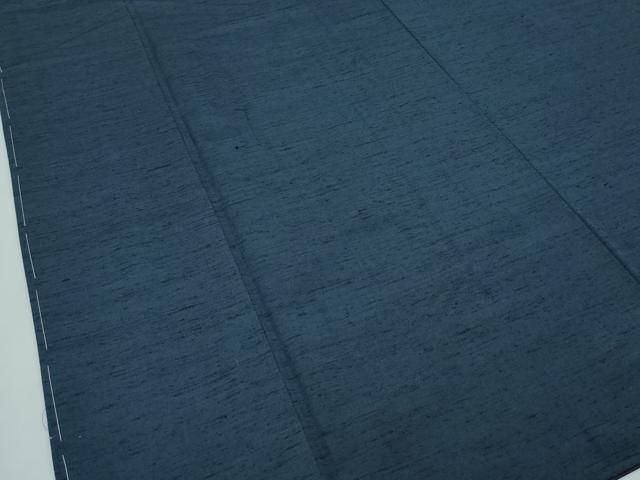 平和屋着物□極上 男性 紬 アンサンブル キングサイズ 濃紺 逸品 未