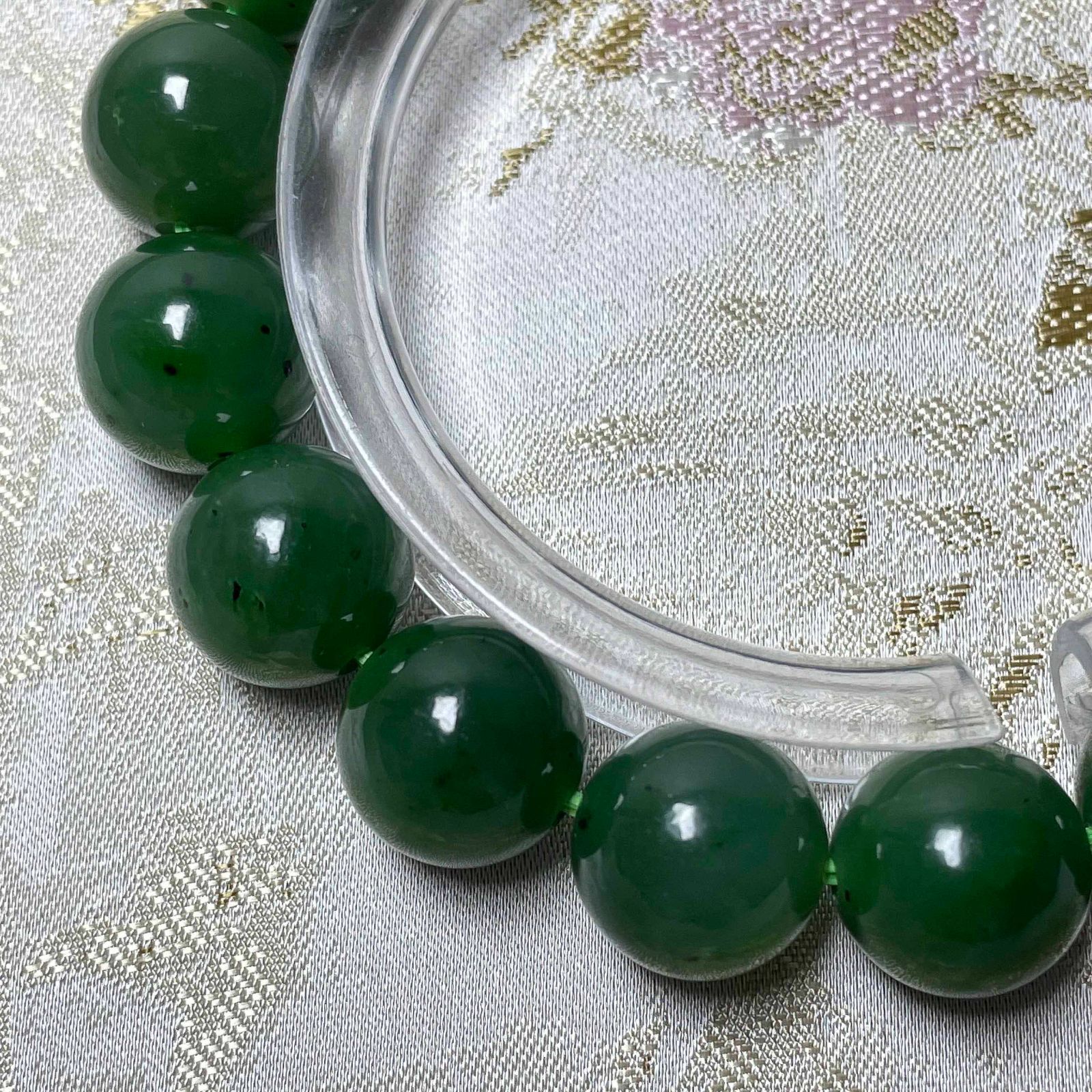 天然石☆【ヒスイ】☆ブレスレット 天然石B 翡翠 約11.8-12mm ZZ949