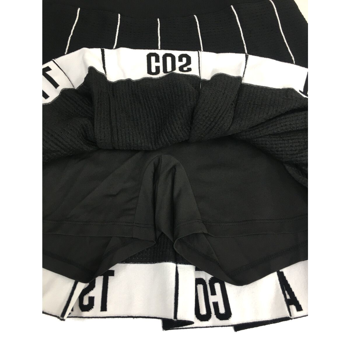 coco 中古 ワック WAAC レディース スカート 2(M) 黒 ブラック メッシュ インナーパンツ一体型 中古 レディース ワック WAAC スカート 2(M) 黒 ブラック