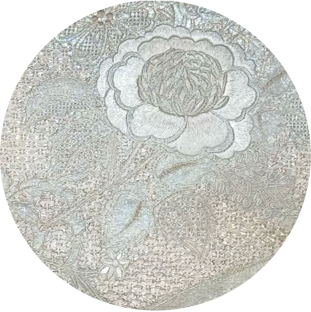 k31⭐️汕頭刺繍⭐️豪華絢爛綺麗華麗美品長さ443cmピンク×銀正絹六通