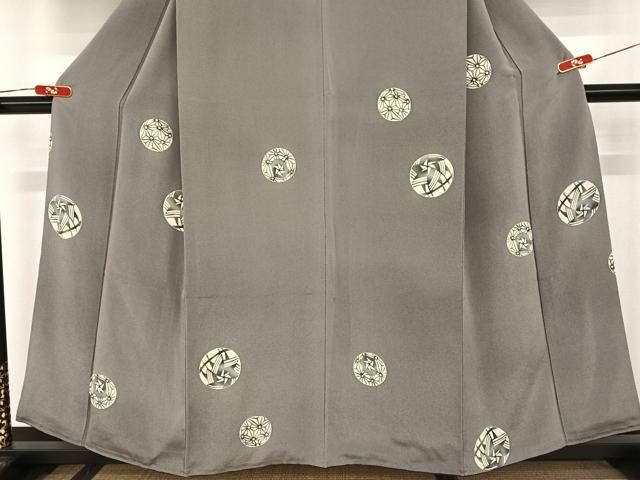 平和屋着物○宮内庁御用達 赤城右堂 小紋 型染め 風景花文 鬼