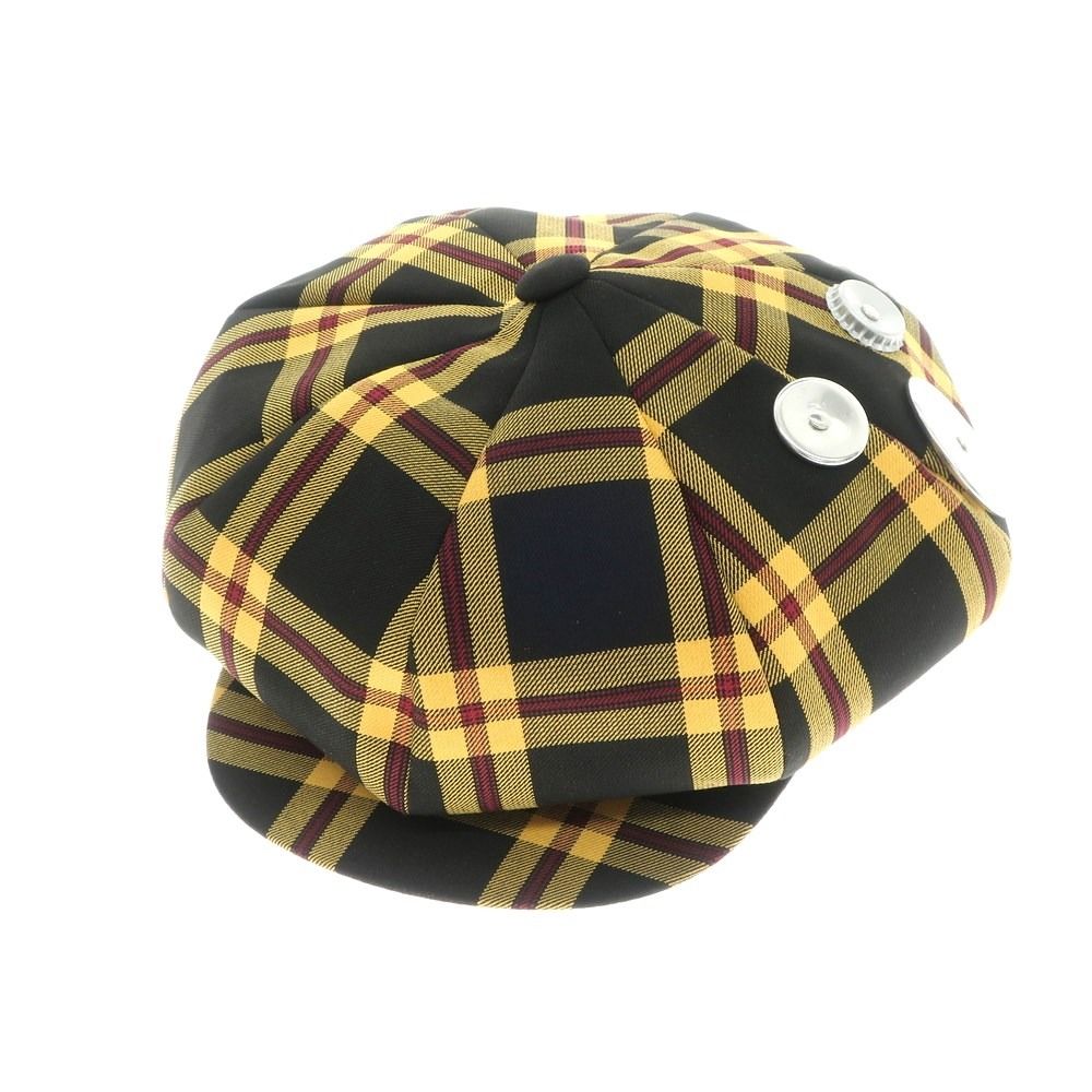 KIDILL キャスケット 黒と黄色のチェック柄 【公式通販】