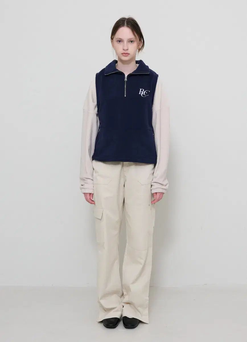 ロッシロッシ ワイド クリーム カーゴパンツ