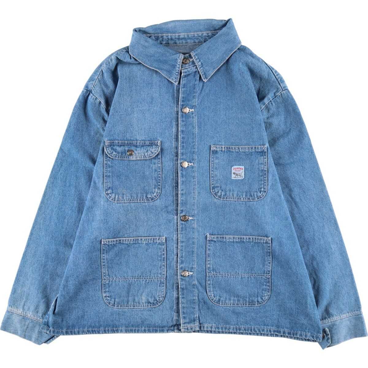 古着 80年代 ポインター Pointer デニムカバーオール USA製 メンズXXL