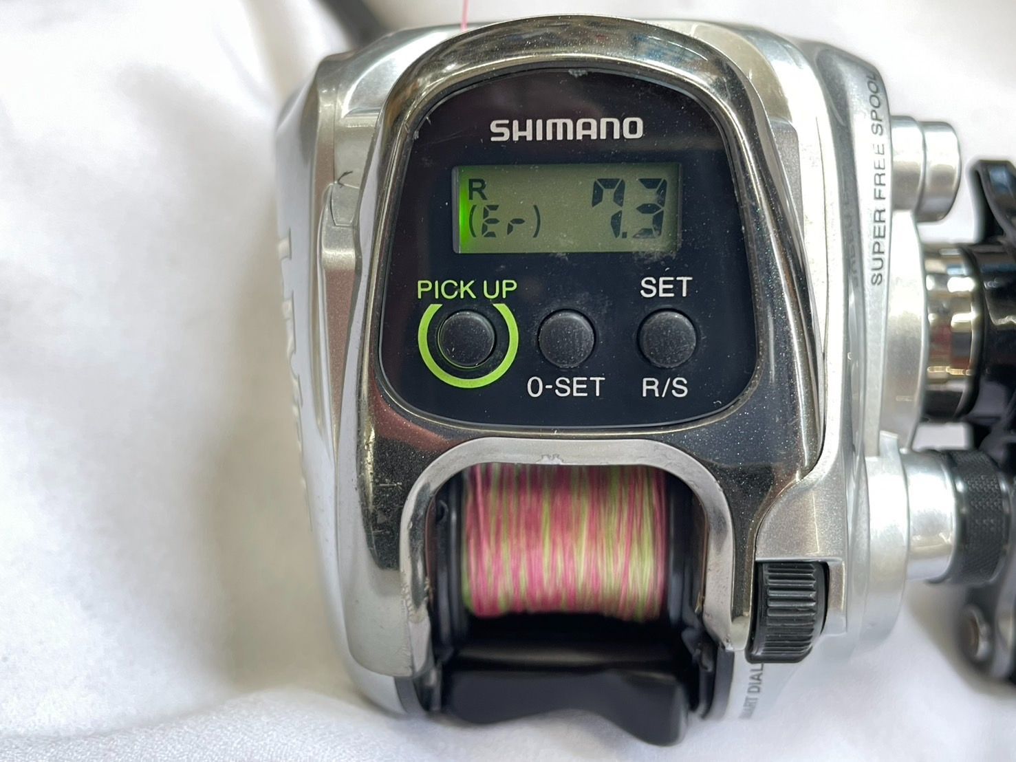 値下げ品 シマノ フォースマスター400 夢屋ダブルハンドル