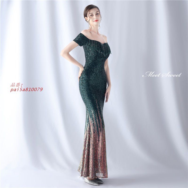 スパンイブニングドレス