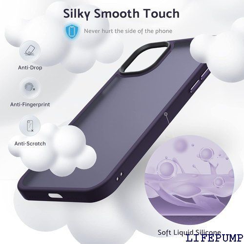 Anqrp iPhone11Pro 用 ケース 半透明 耐衝撃 滑り止め 米軍MIL規格 指紋防止 マット感ケース ストラップホール付き ワイヤレス充電対応 スマホケース アイフォン 11 Pro カバー 5.8 インチ パープル 12