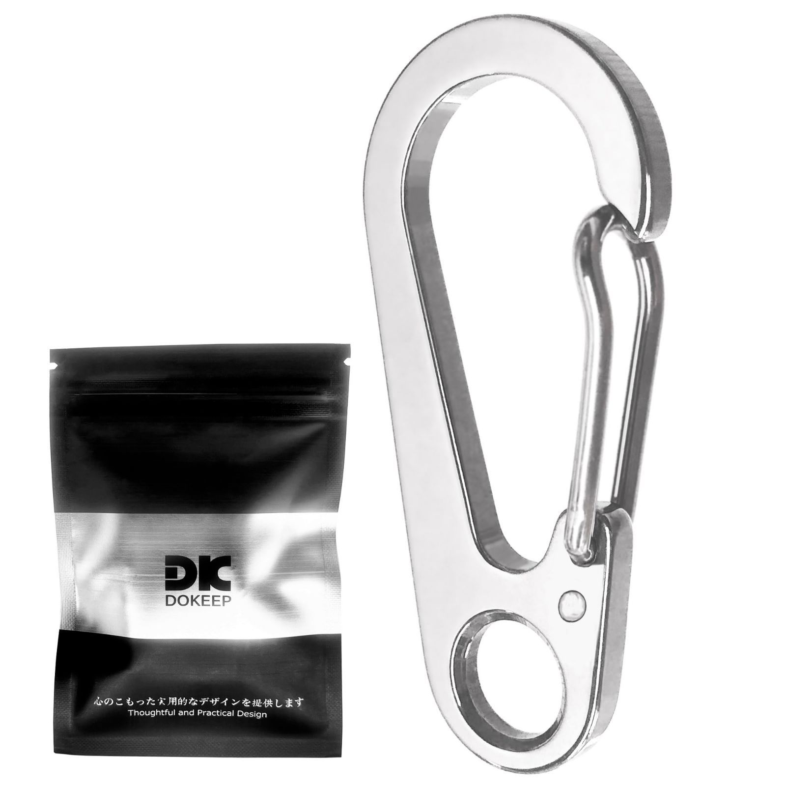 NumberOfItems:100 DOKEEP 100個入 カラビナ ミニカラビナ スナップフック SUS420J2 ステンレス鋼 軽量 耐久性 おしゃれ 多機能 スプリングフック (100)