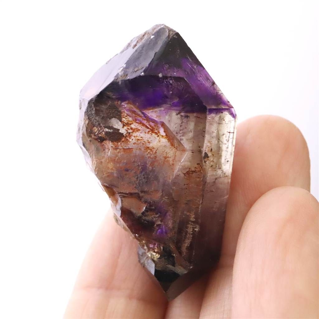 ブランドバーグ産 アメジスト エレスチャル原石 D.T. セプター 24.7g