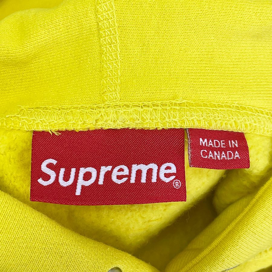 【SA】Supreme Cross Box Logo Hooded Sweatshirt Yellow シュプリーム クロス ボックスロゴ パーカー  フーディ L イエロー