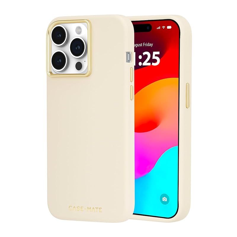 新品　【Case-Mate】 iPhone 15 Pro Max 用 ハイブリッド ケース [抗菌・落下耐衝撃テスト3.6mクリア] 気持ちいい 最高の触り心地 MagSafe対応 シリコン ベージュ Silicone - Beige CM051658