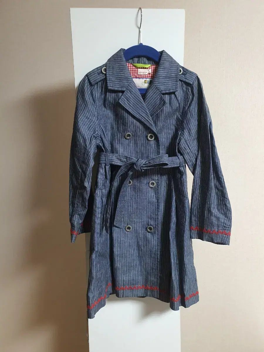 ルームSeven ROOMSEVEN リネン デニム トレンチコート キッズ