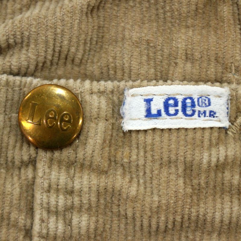 70s USA製 vintage Lee コーデュロイ オーバーオール メンズ S