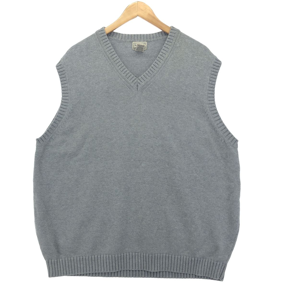 古着 エルエルビーン L.L.Bean Vネック コットンニットベスト メンズXXL/eaa421494