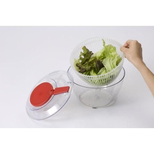  ワールドクリエイト サラダスピナー 野菜水切り器 ブラック ViV 径21×H 14 cm Sサイズ 水切り サラダスピナー ざる ボウル バット