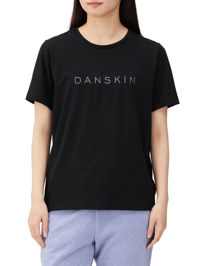 【新品・5営業日で発送】DANSKIN(ダンスキン) PRINT_S／S_TEE (DC724107) 色 : ブラック サイズ : M 