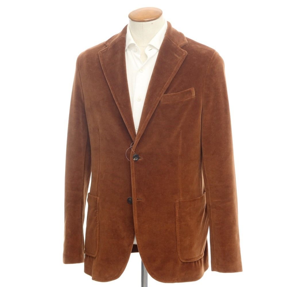 【中古】チルコロ1901 CIRCOLO 1901 コットンポリエステル ベロア ジャケット ブラウン【サイズ48】【メンズ】