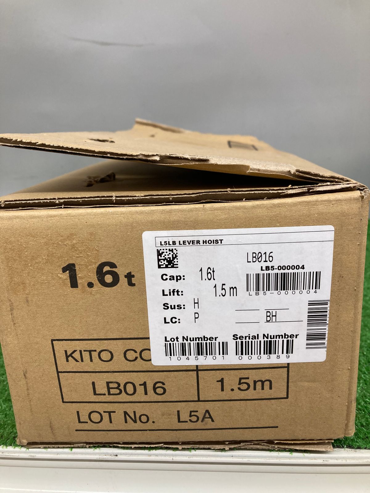 未使用品】☆KITO(キトー) 1.6tレバーブロック L5A L5型 LB016