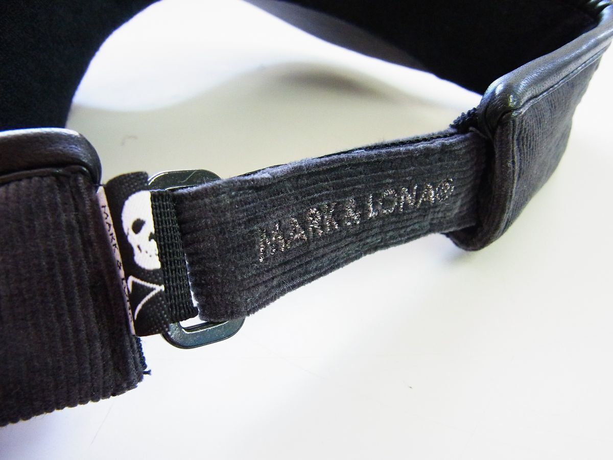 最高級 正規品 MARK-LONA マーク-ロナ Anker Sunvisor チェーン柄サークルスカルロゴサンバイザー MLF-3C-FC16 チャコール濃灰 本物保証