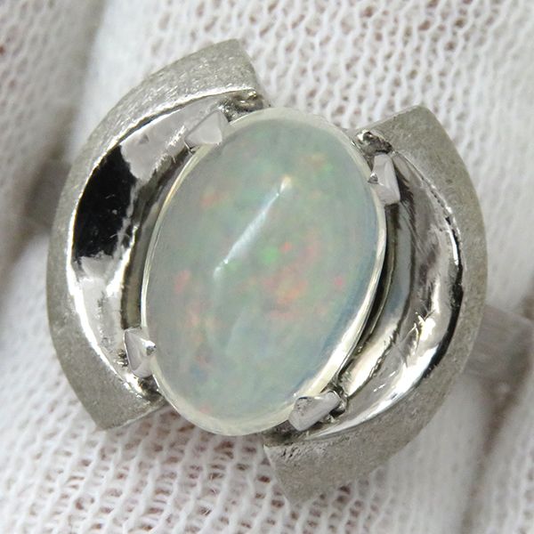 ^^K14WGオパールリング#13 オパールリング k14WG 13号 K14WGオパールリング#13 K14WG オパール1.3