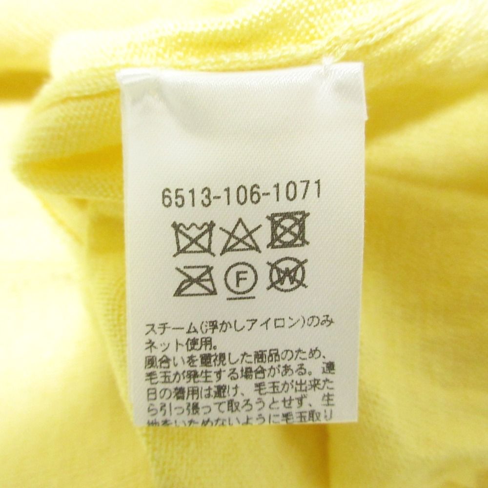 未使用 DRAWER ドゥロワー ウール×シルク タートルネック ハイゲージニット セーター  6513-106-1071 F イエロー レディース 古着 中古 未使用 DRAWER ドゥロワー ウール×シルク タートルネック
