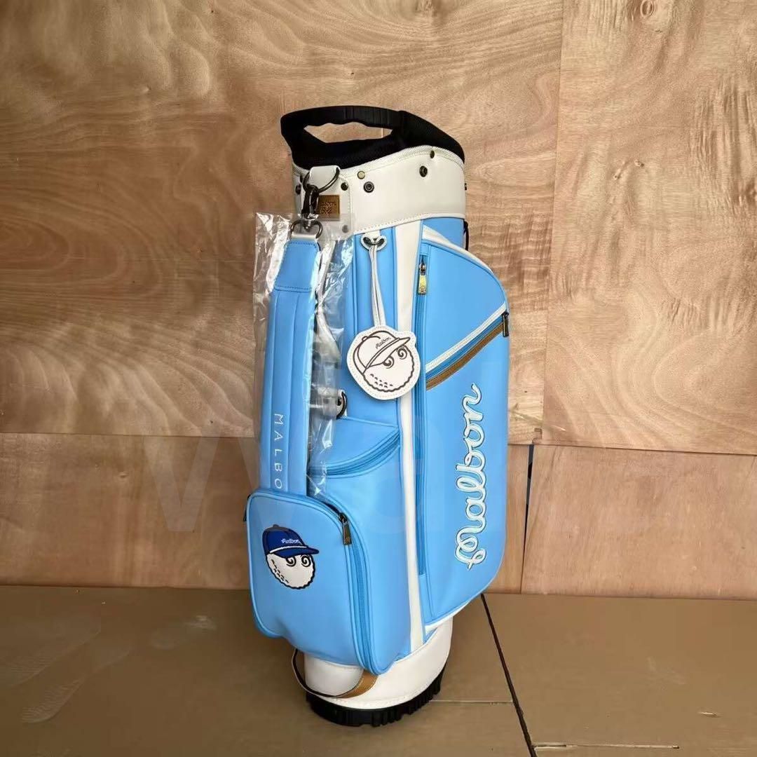 malbon マルボン ゴルフ キャディバック スタンド式 ブルー 大人気