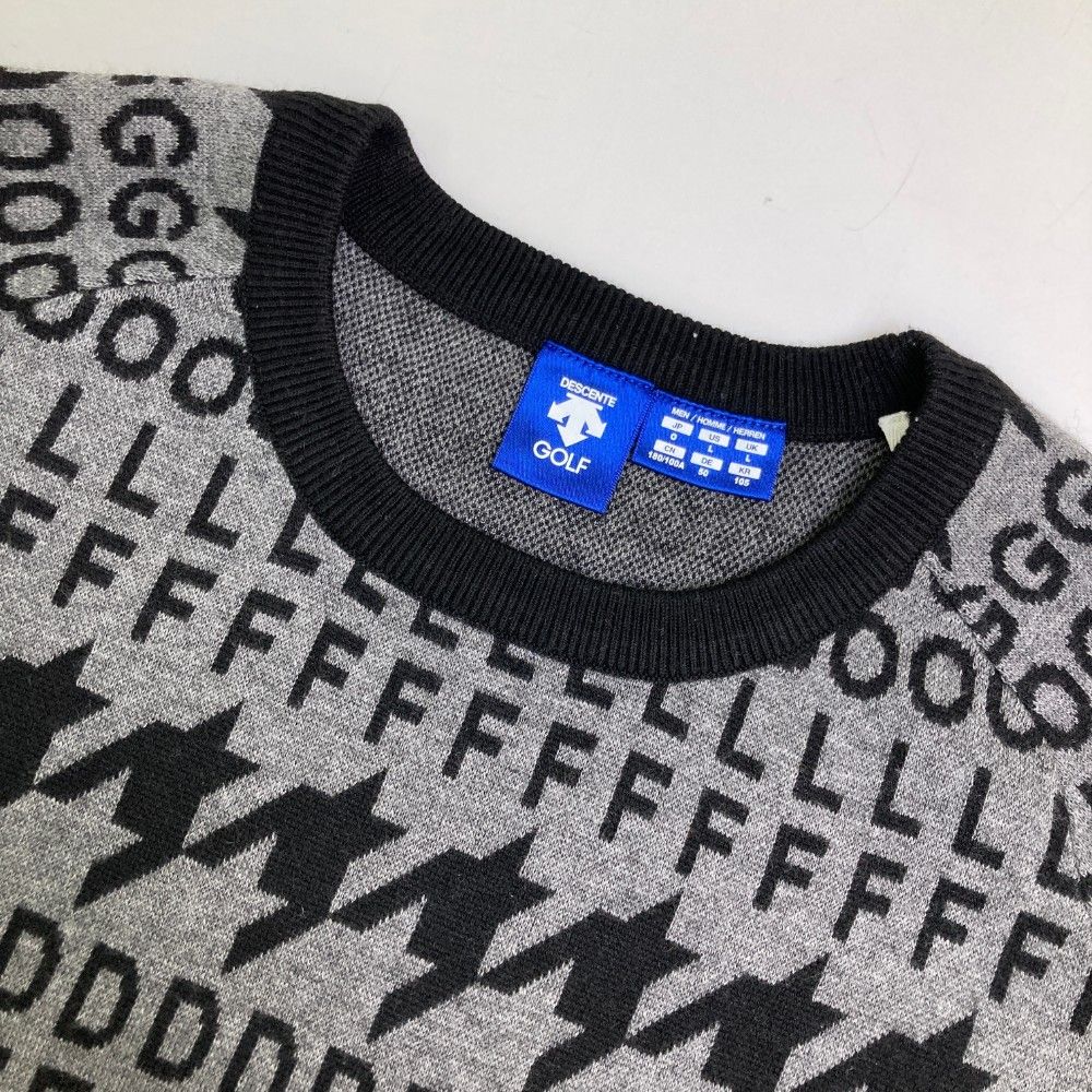 サイズ：O DESCENTE GOLF デサントゴルフ ウール混 ニット