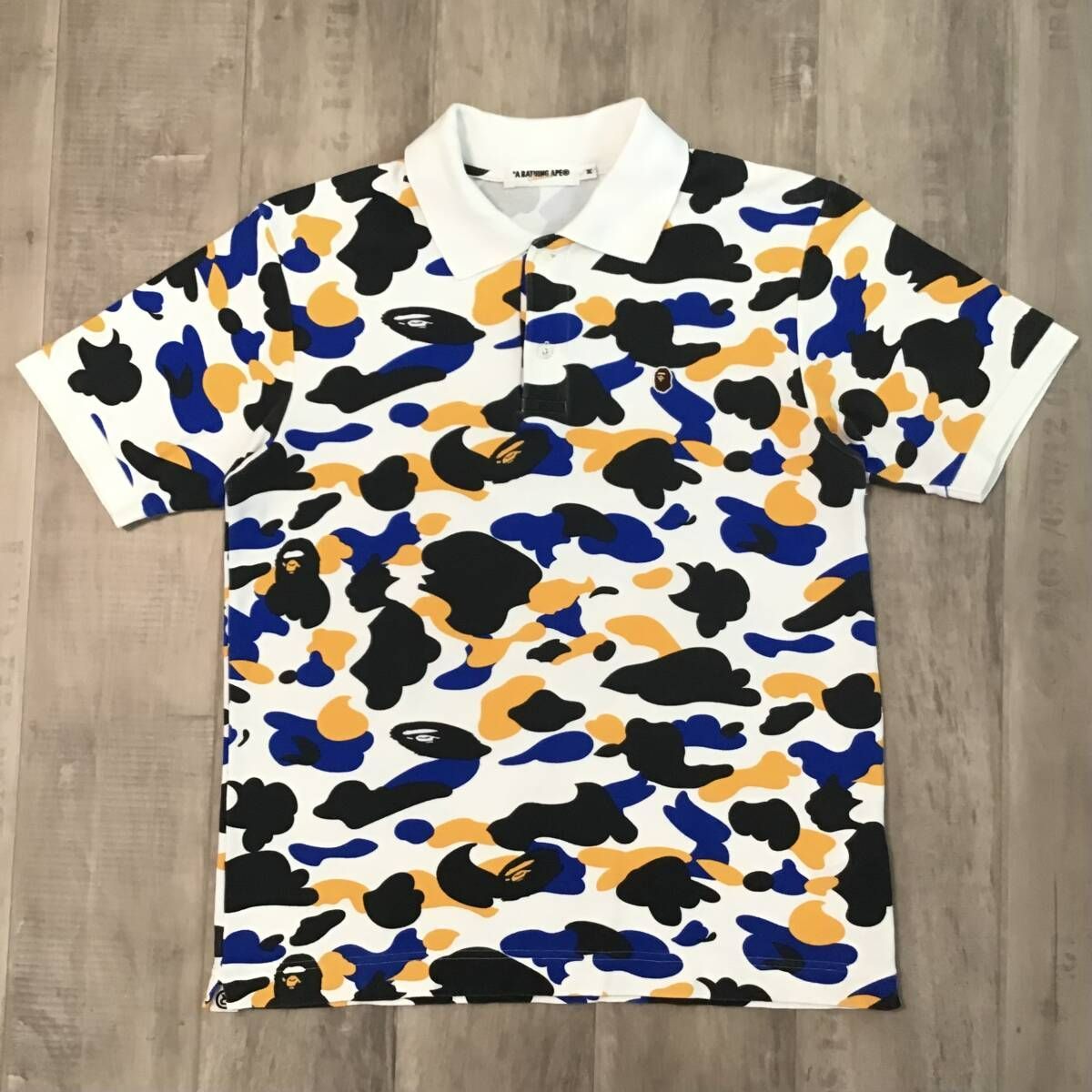 bape ポロシャツ 迷彩 CAMO BAPE ☆前橋限定☆ Maebashi store camo ポロシャツ Mサイズ a