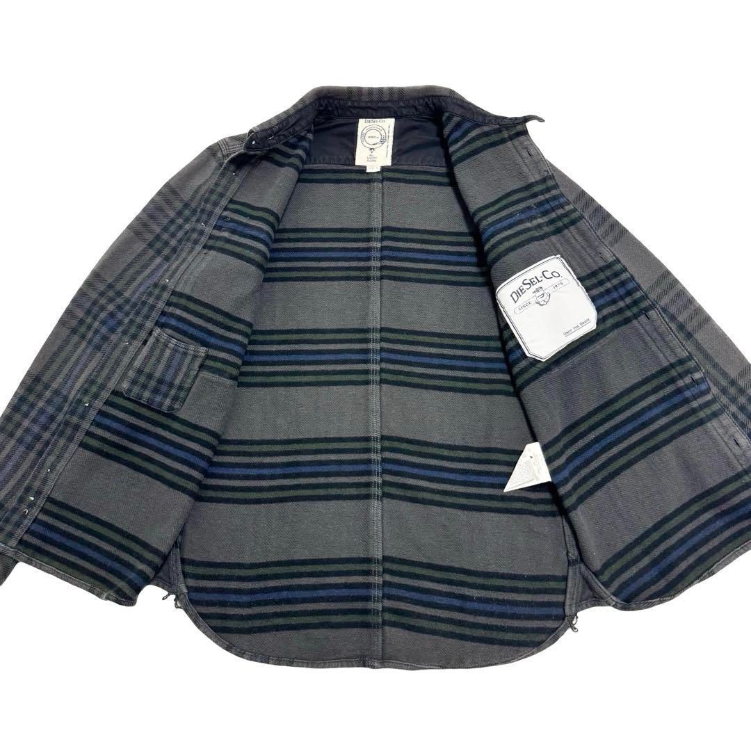 DIESEL ディーゼル コットン100% チェック 長袖 シャツ トップス