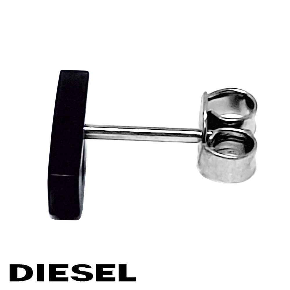 新品DIESEL(ディーゼル) ピアス メンズ ブラック STEEL ピアス メンズ