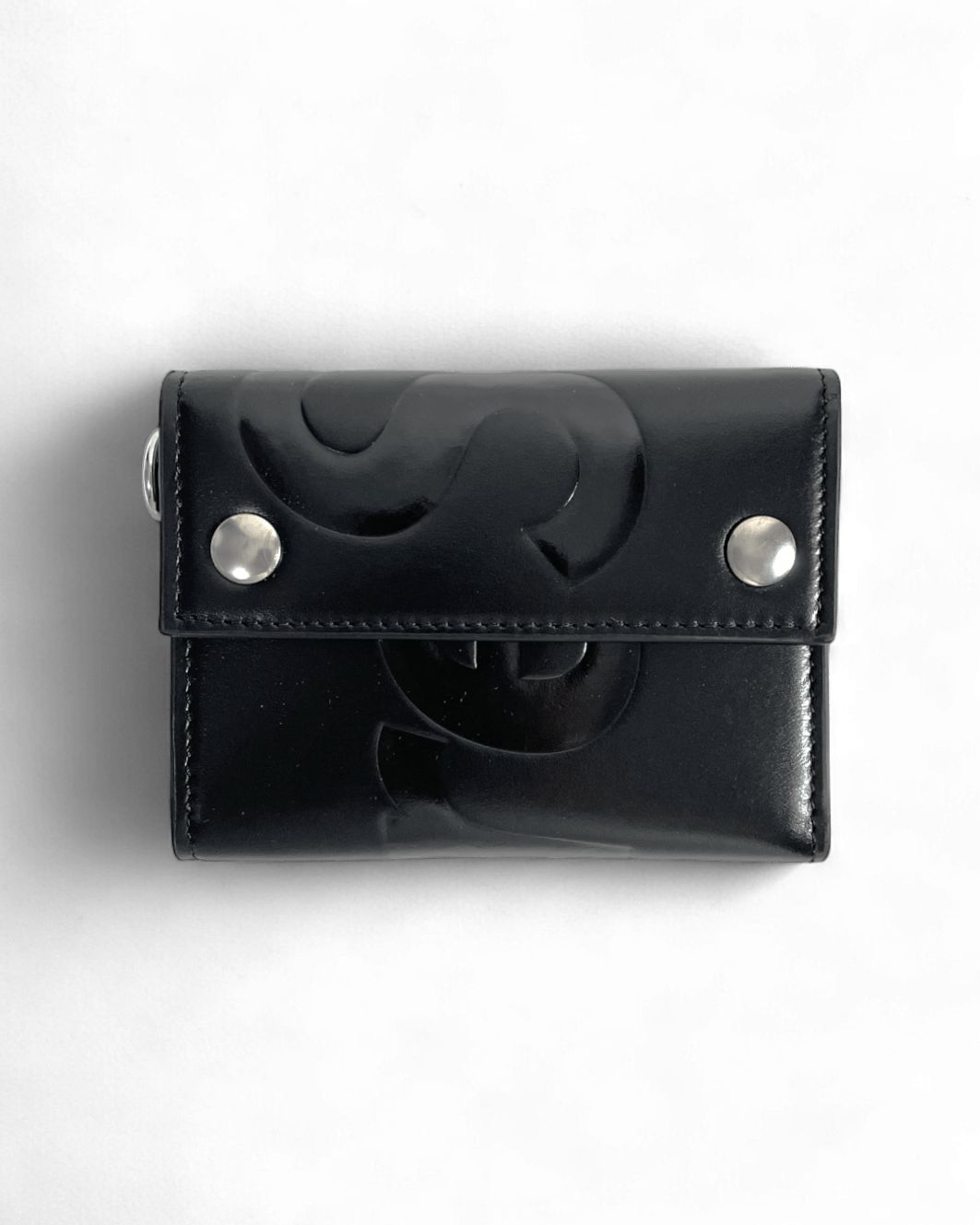 25SS Supreme Leather Chain Wallet Black シュプリーム レザー