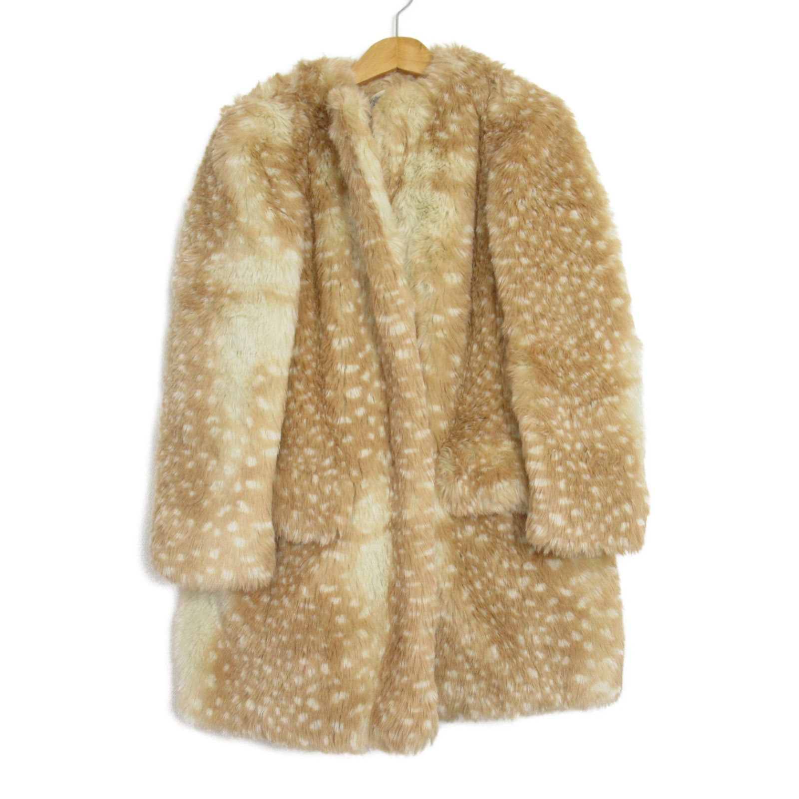 極美品 ミュウミュウ miumiu ムートンコート ダブルブレスト ヌートリアファー シープスキン アウター レディース 36(S)