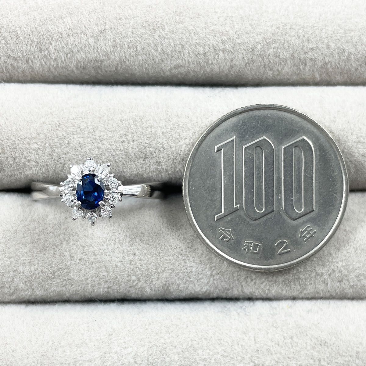 PT900 サファイア 1.19 ダイヤモンド 0.17 天然 リング 指輪 Pt900 サファイア(1.19ct)ダイヤモンド(0.42ct)付リング 買取