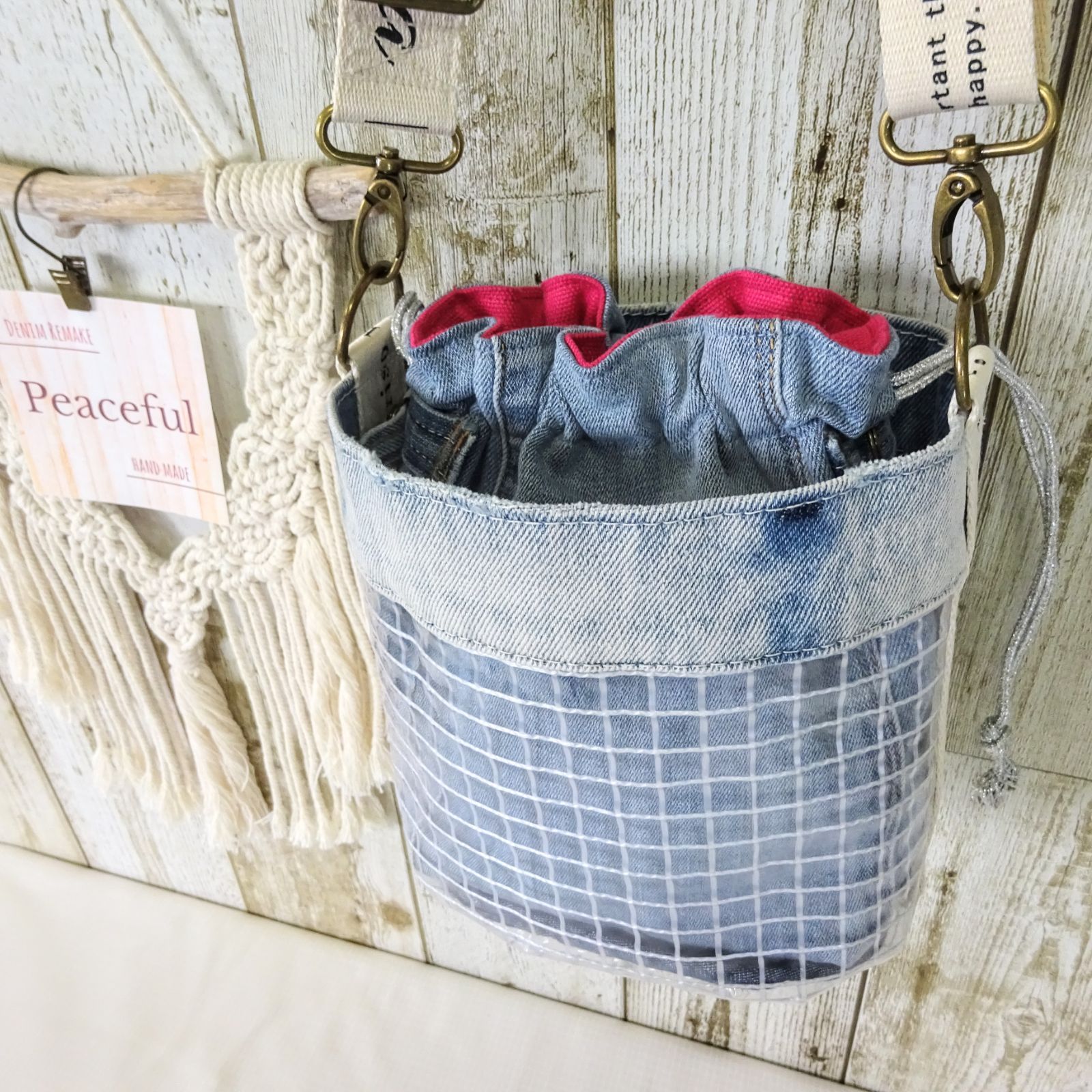 新作登場，格安 バケツ型ショルダーバッグクリアバッグバケットバッグ