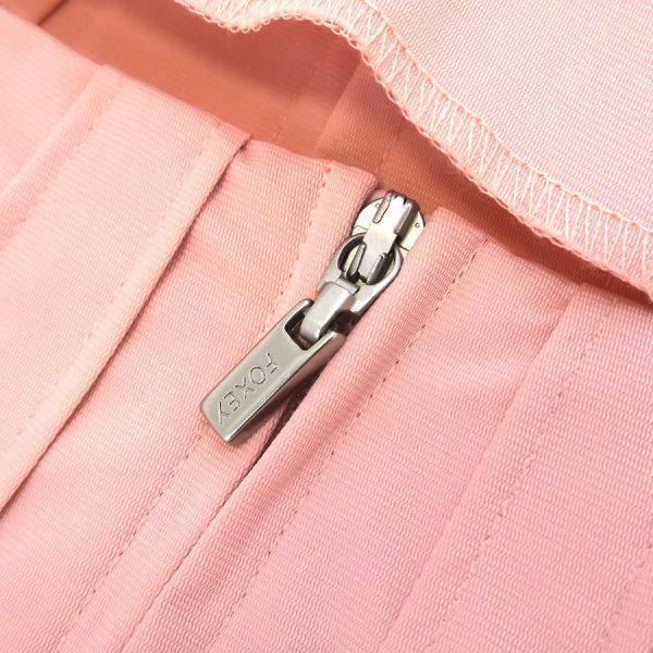 【極美品】FOXEY NEW YORK フレアスカート 38 ピンク FOXEY NEWYORK(フォクシー） マットストレッチグログラン