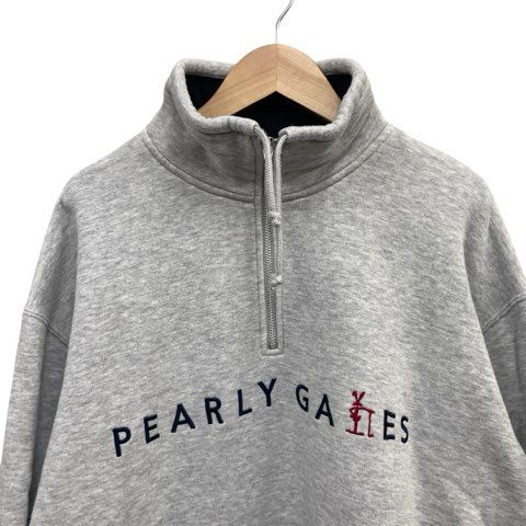パーリーゲイツ PEARLY GATES ハーフジップ ゴルフウェア ロゴ 長袖