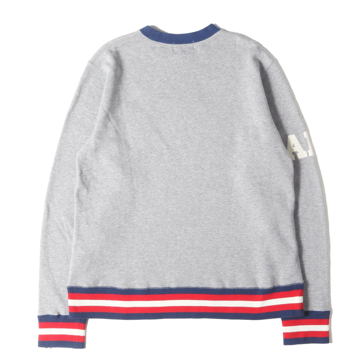 A BATHING APE グレー トレーナー A BATHING APE アベイシングエイプ Patch Zip Up Sweat パッチ