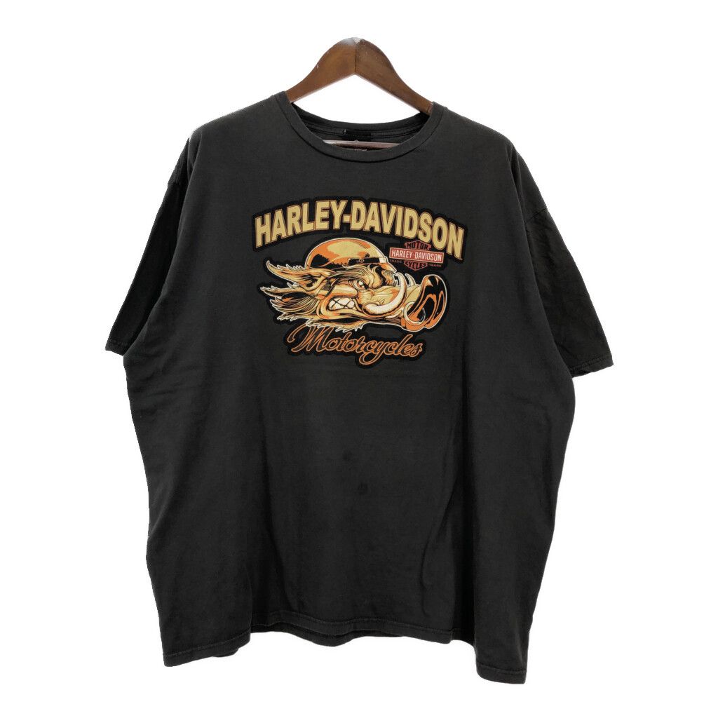 HARLEY DAVIDSON ハーレーダビッドソン モーターサイクル Ｔシャツ グレー(メンズ 3XL) 古着 U1690