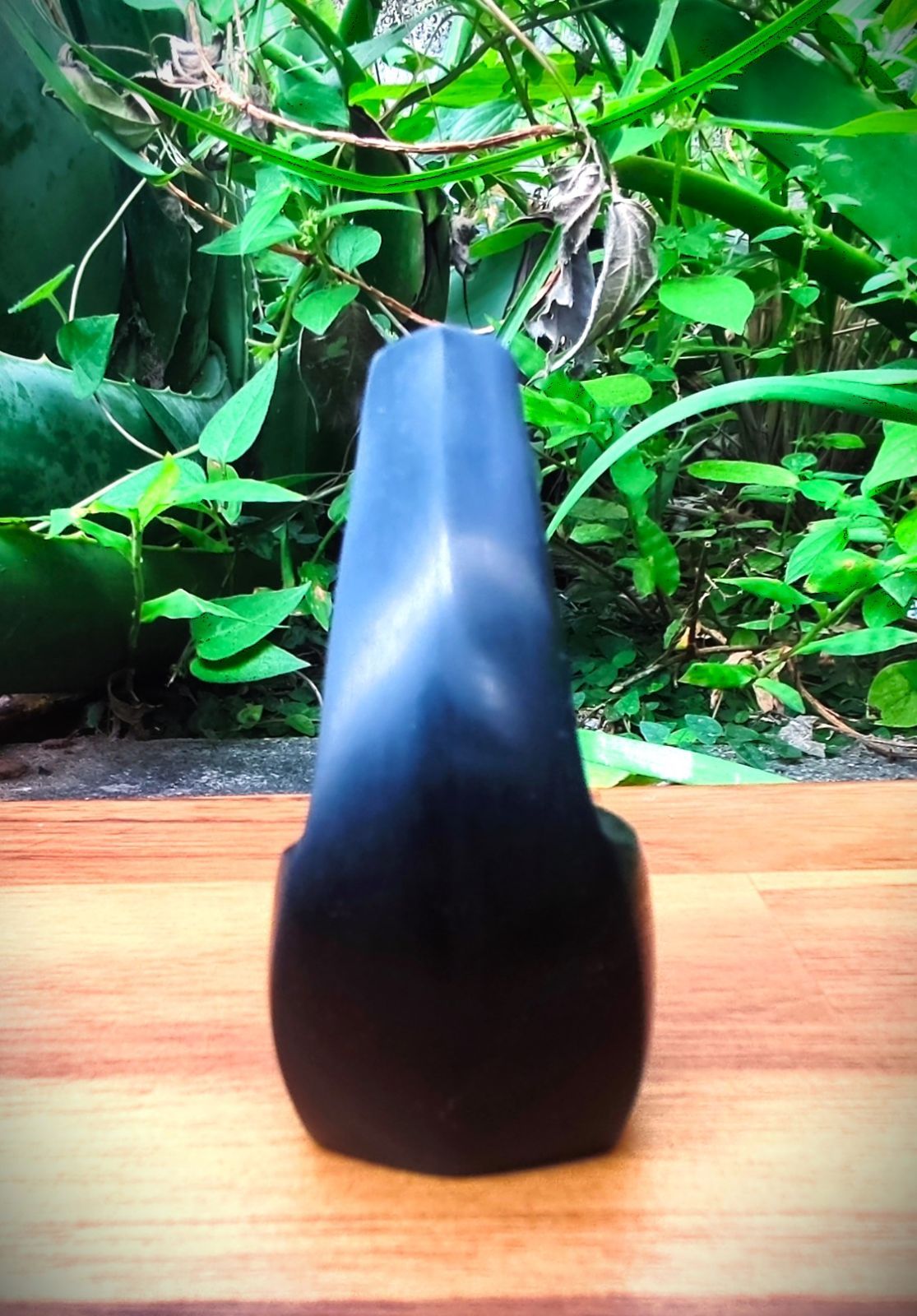 黒檀】【微反り型】【小サイズ】三線ツメ（バチ）【沖縄県産