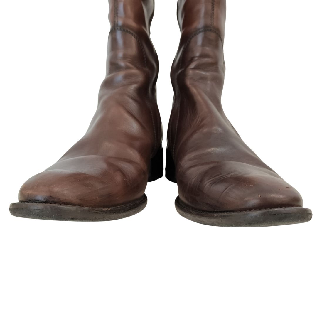 フランコマルティーニ　ブラウン ロングブーツ size36 未使用 フランコマルティーニ ロングブーツ イタリア製 36 23cm 靴