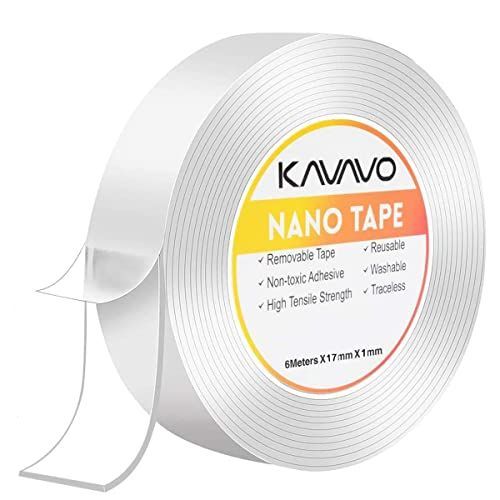 [1200cm*17 mm*1mm] 両面テープ 魔法のテープ 超強力 [1200cm*17 mm*1mm] 保管できる はがせる 魔法 強力 両面 テープ 透明 ガラス タイル 布 ドラレコ カーペットテープ