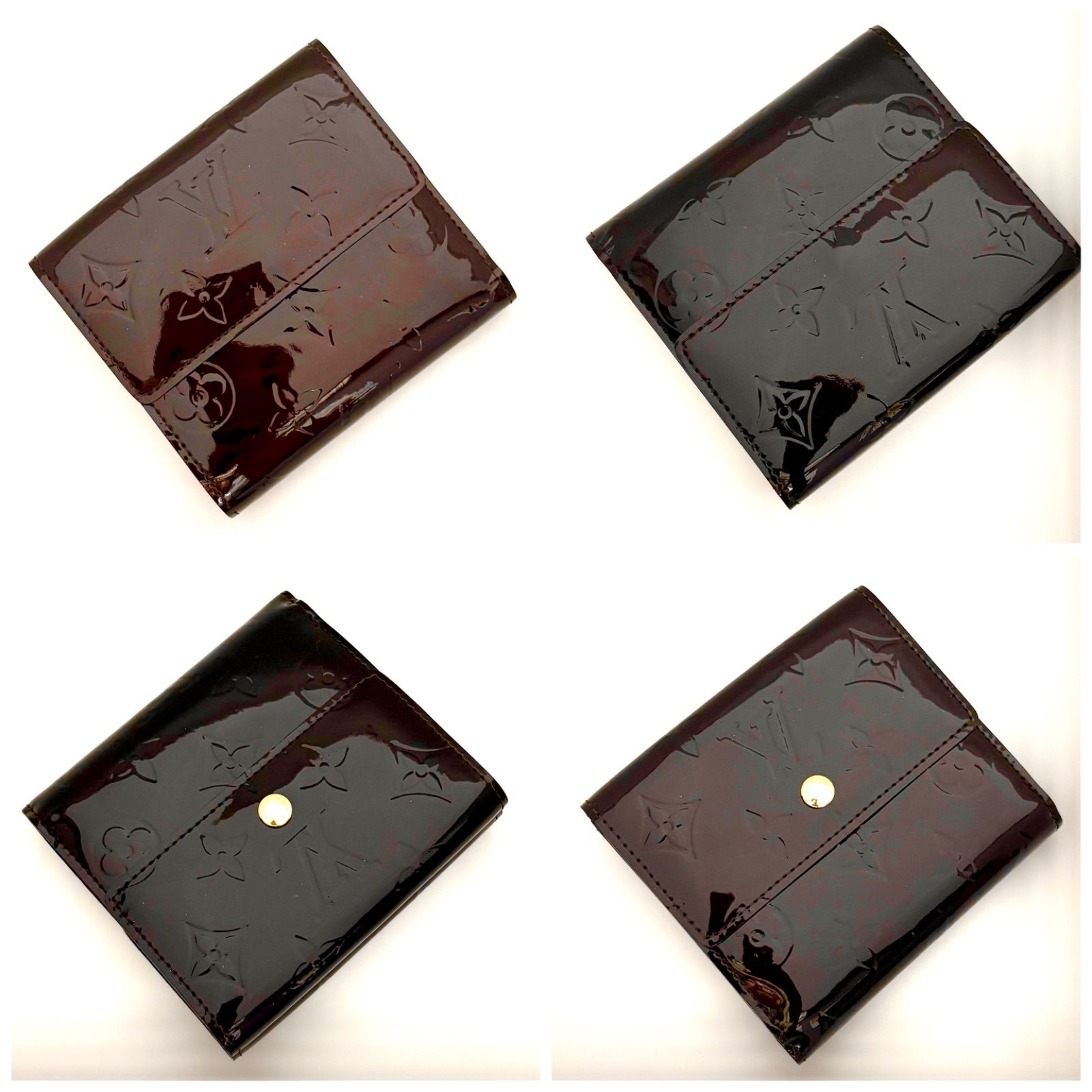 ルイヴィトン 三つ折り財布 エリーズ モノグラムヴェルニ Wホック ルイヴィトン 三つ折り財布 エリーズ モノグラムヴェルニ アマラント W