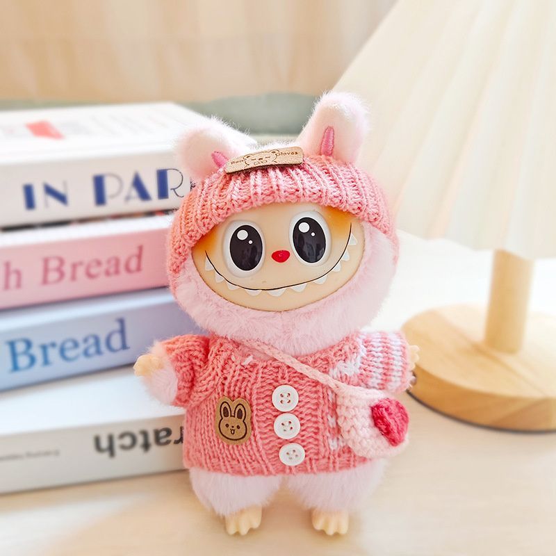 新品3点セット labubuラブブぬいぐるみ服17cm着せ替え着ぐるみの
